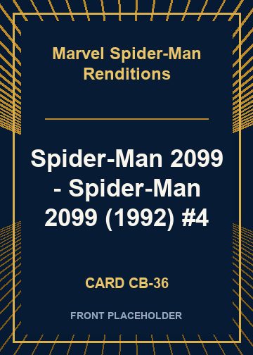 Spider-Man 2099 - Spider-Man 2099 (1992) #4 card thumbnail