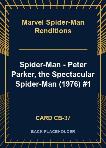 Spider-Man - Peter Parker, the Spectacular Spider-Man (1976) #1 back card image