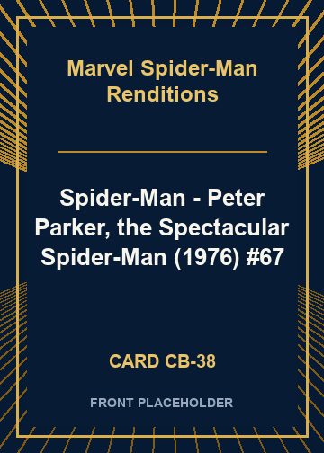 Spider-Man - Peter Parker, the Spectacular Spider-Man (1976) #67 card thumbnail