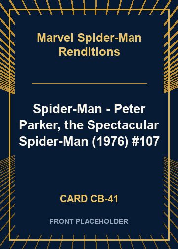 Spider-Man - Peter Parker, the Spectacular Spider-Man (1976) #107 card thumbnail