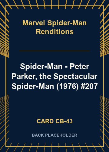 Spider-Man - Peter Parker, the Spectacular Spider-Man (1976) #207 back card image