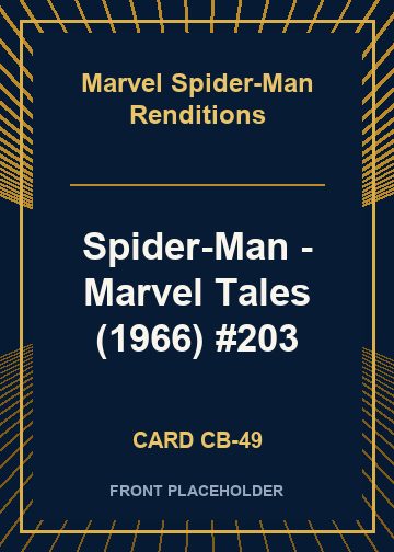 Spider-Man - Marvel Tales (1966) #203 card thumbnail