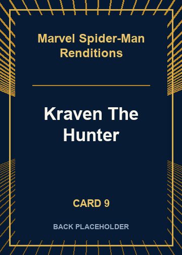 Kraven The Hunter back card image
