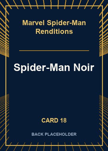 Spider-Man Noir back card image