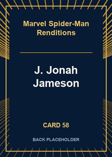J. Jonah Jameson back card image