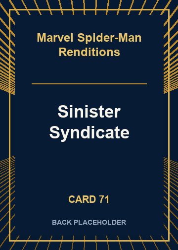 Sinister Syndicate back card image
