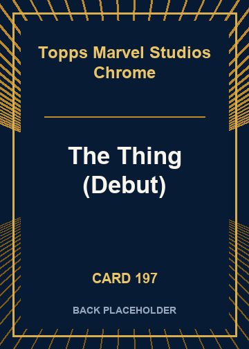 The Thing (Debut) back card image