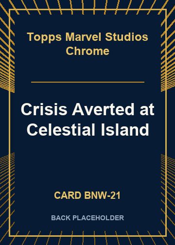 Crisis Averted at Celestial Island back card image