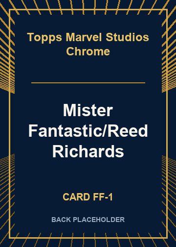Mister Fantastic/Reed Richards back card image