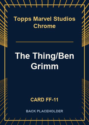 The Thing/Ben Grimm back card image