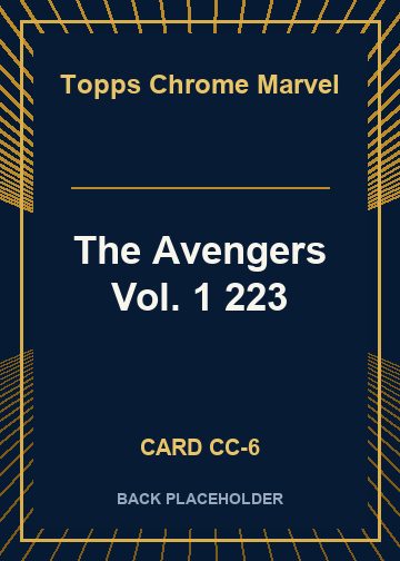 The Avengers Vol. 1 223 back card image