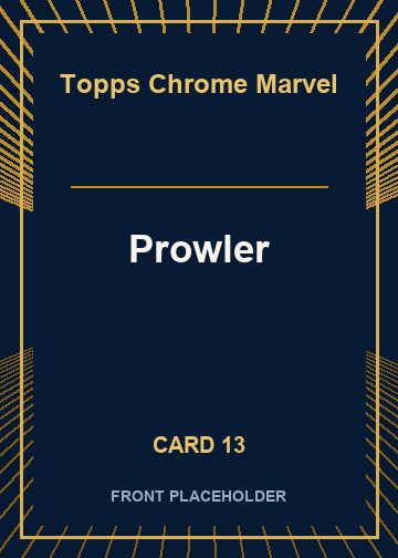 Prowler front artwork