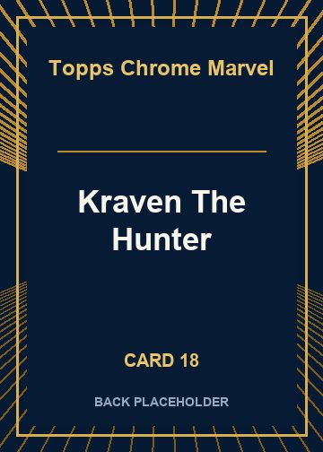 Kraven The Hunter back artwork