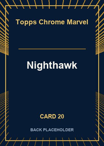 Nighthawk back artwork