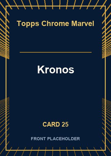 Kronos front artwork
