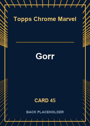 Gorr back card image