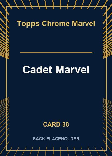 Cadet Marvel back card image