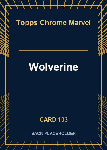 Wolverine back card image