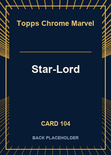 Star-Lord back card image