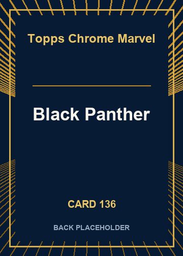 Black Panther back card image