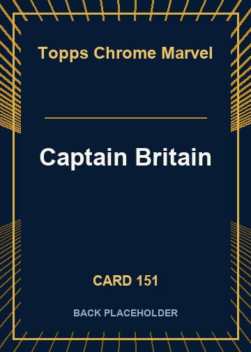 Captain Britain back card image