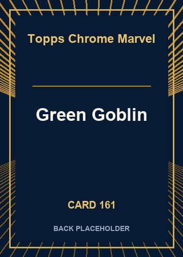 Green Goblin back card image