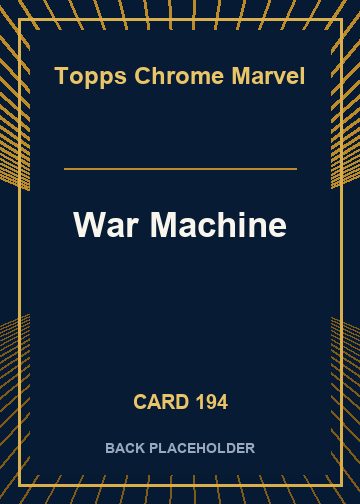 War Machine back card image