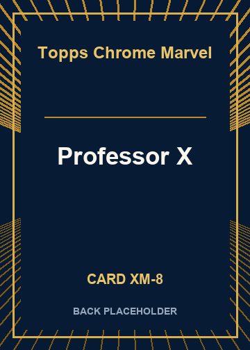 Professor X back card image