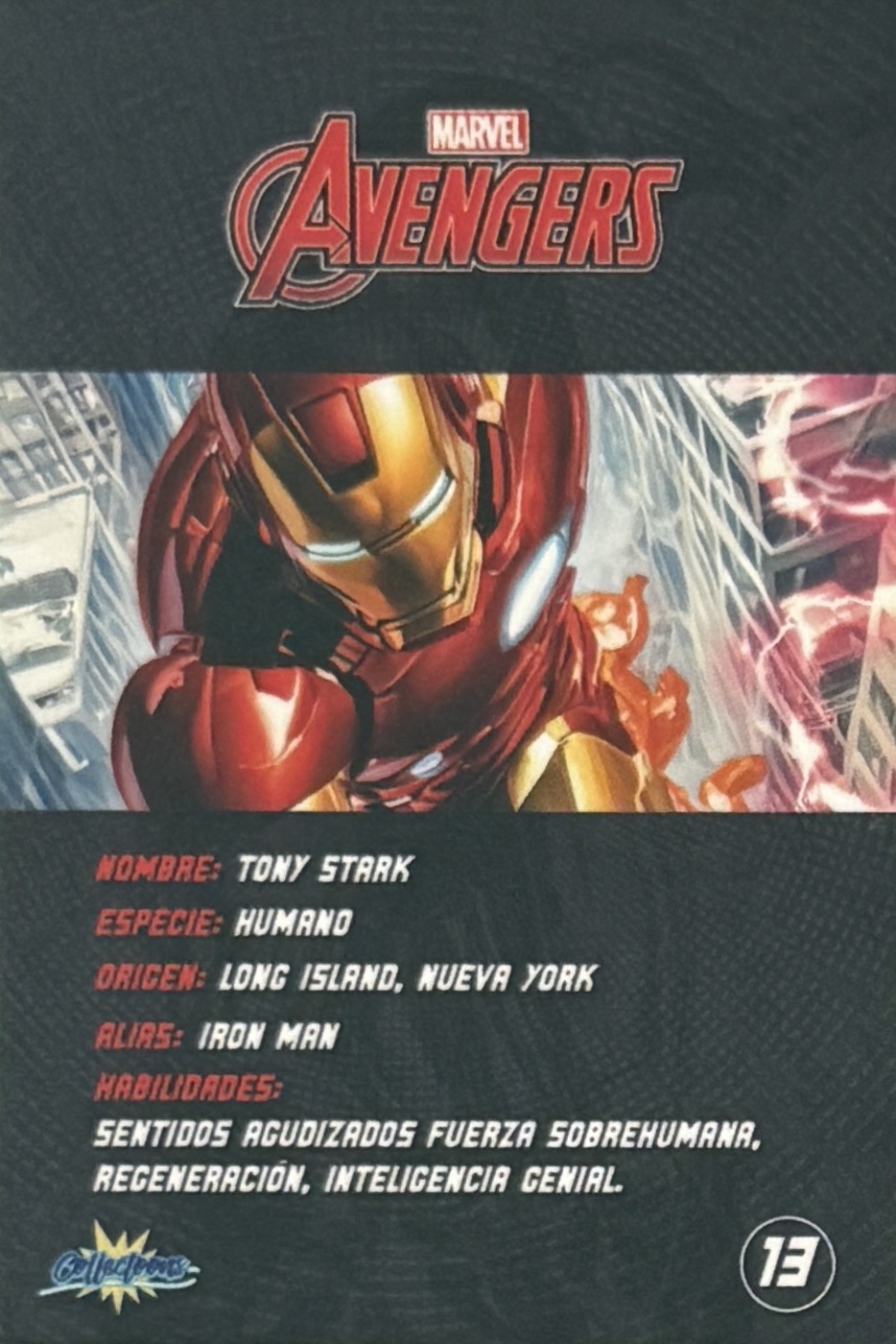 Tony Stark / Iron Man back artwork