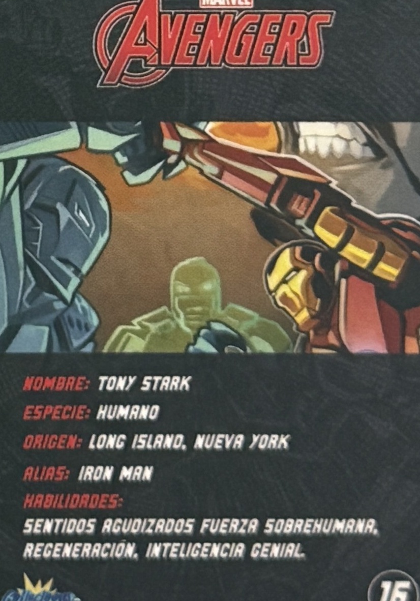 Tony Stark / Iron Man back artwork