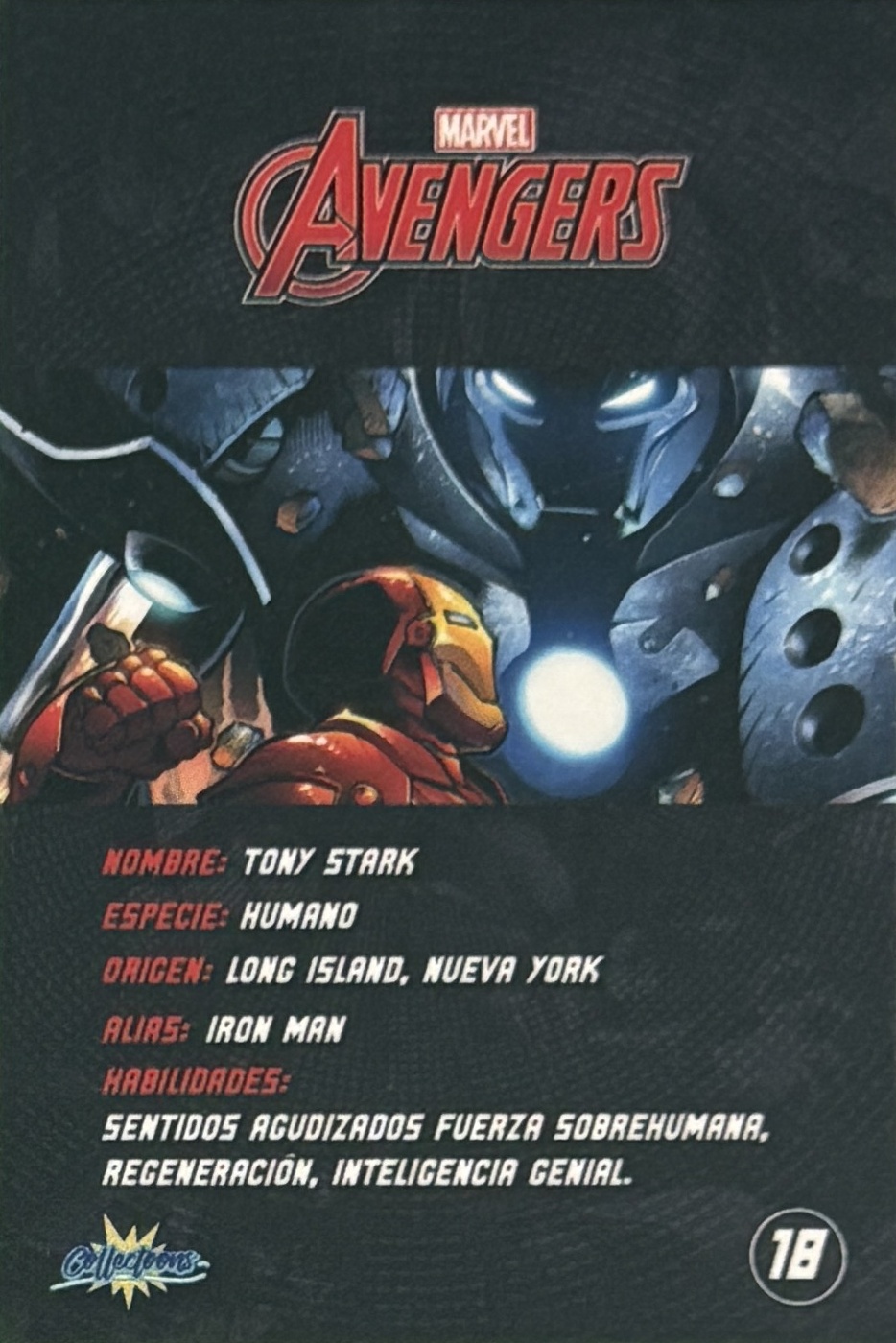 Tony Stark / Iron Man back artwork