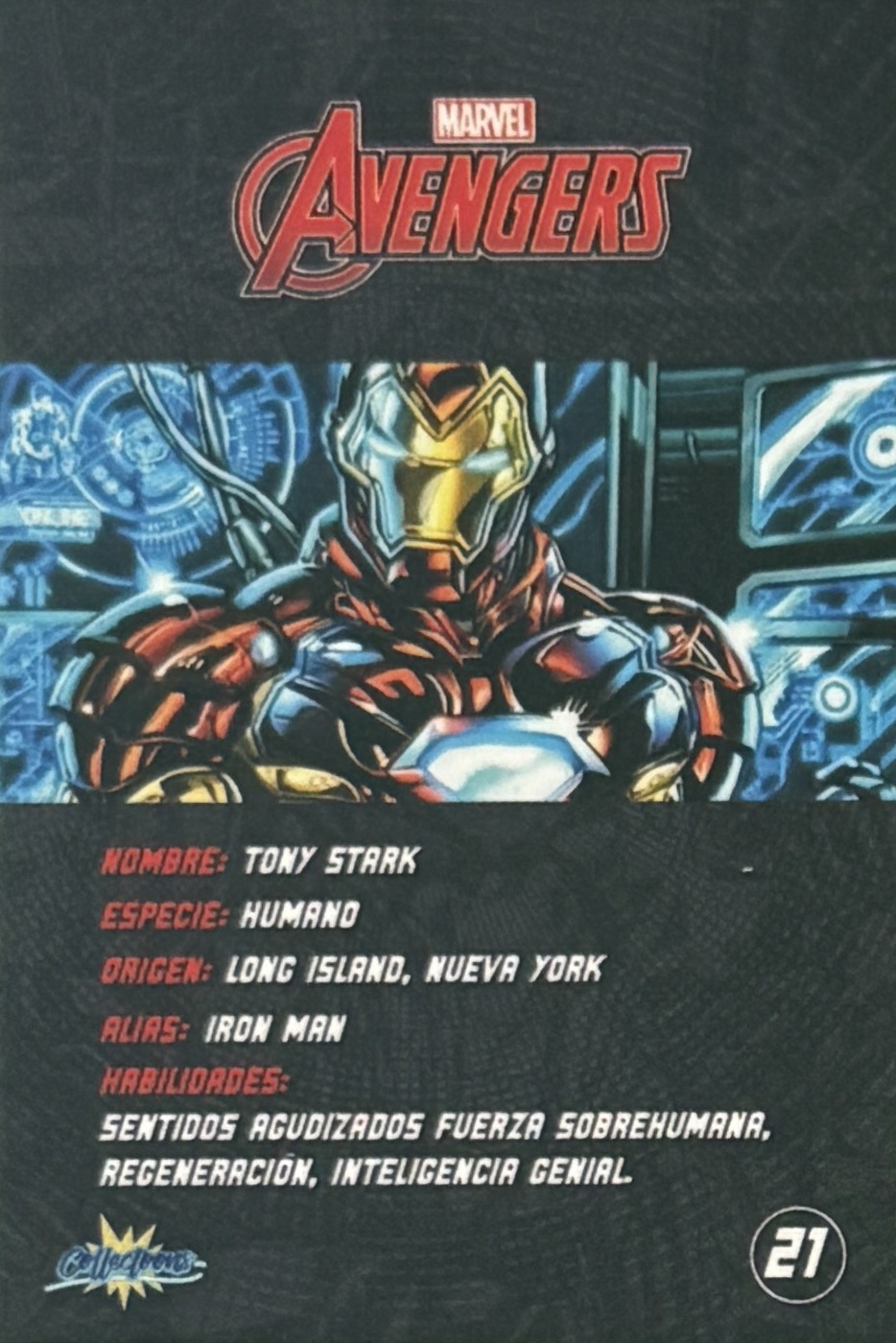 Tony Stark / Iron Man back artwork