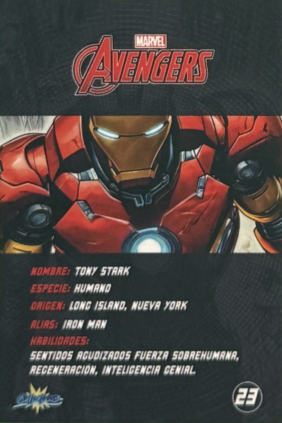 Tony Stark / Iron Man back artwork