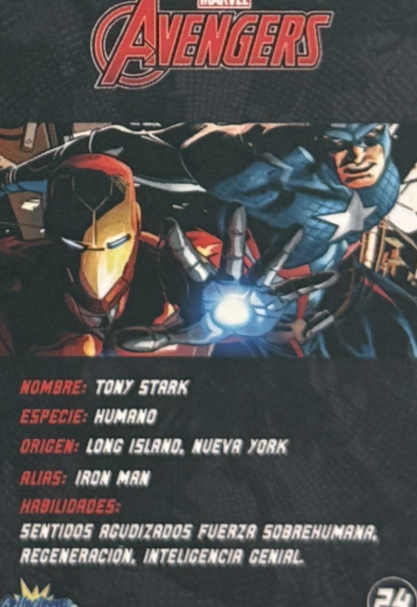 Tony Stark / Iron Man back artwork