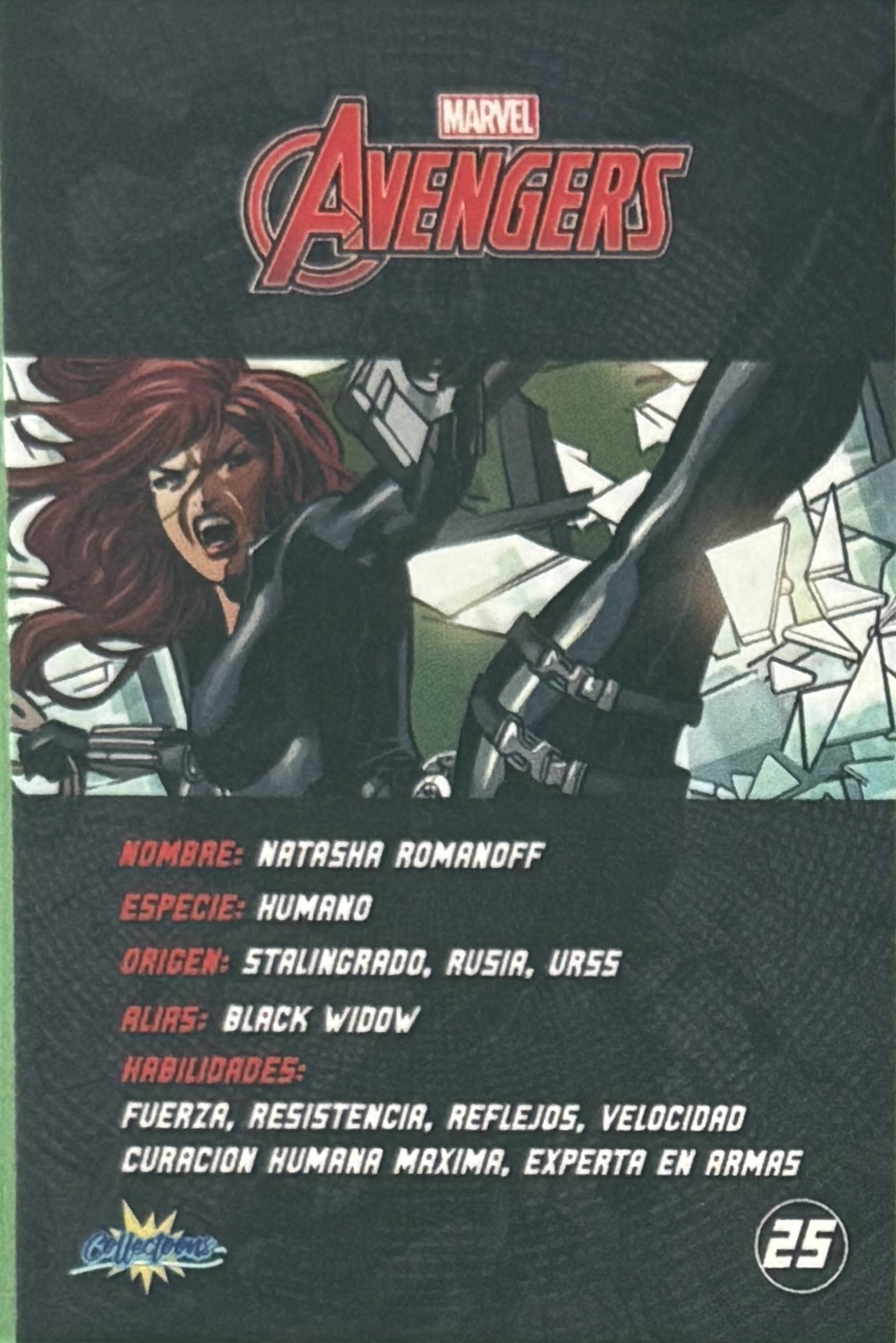 Natasha Romanoff / Black Widow back artwork