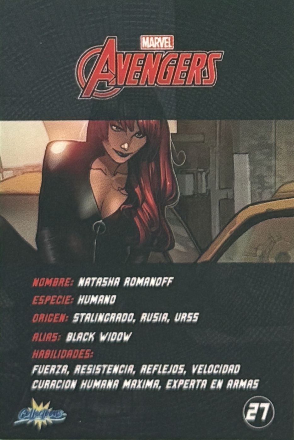 Natasha Romanoff / Black Widow back artwork