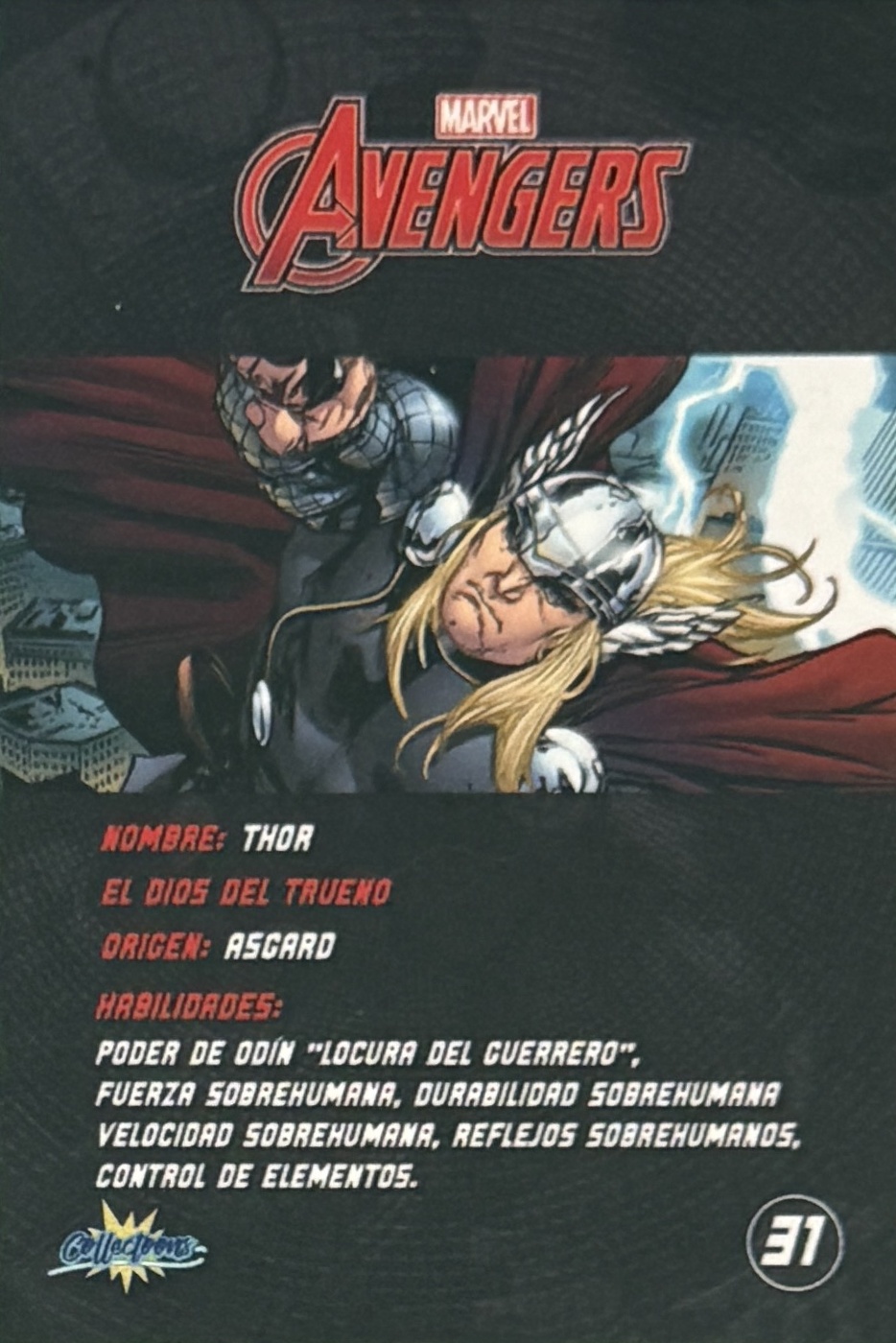 Thor back artwork