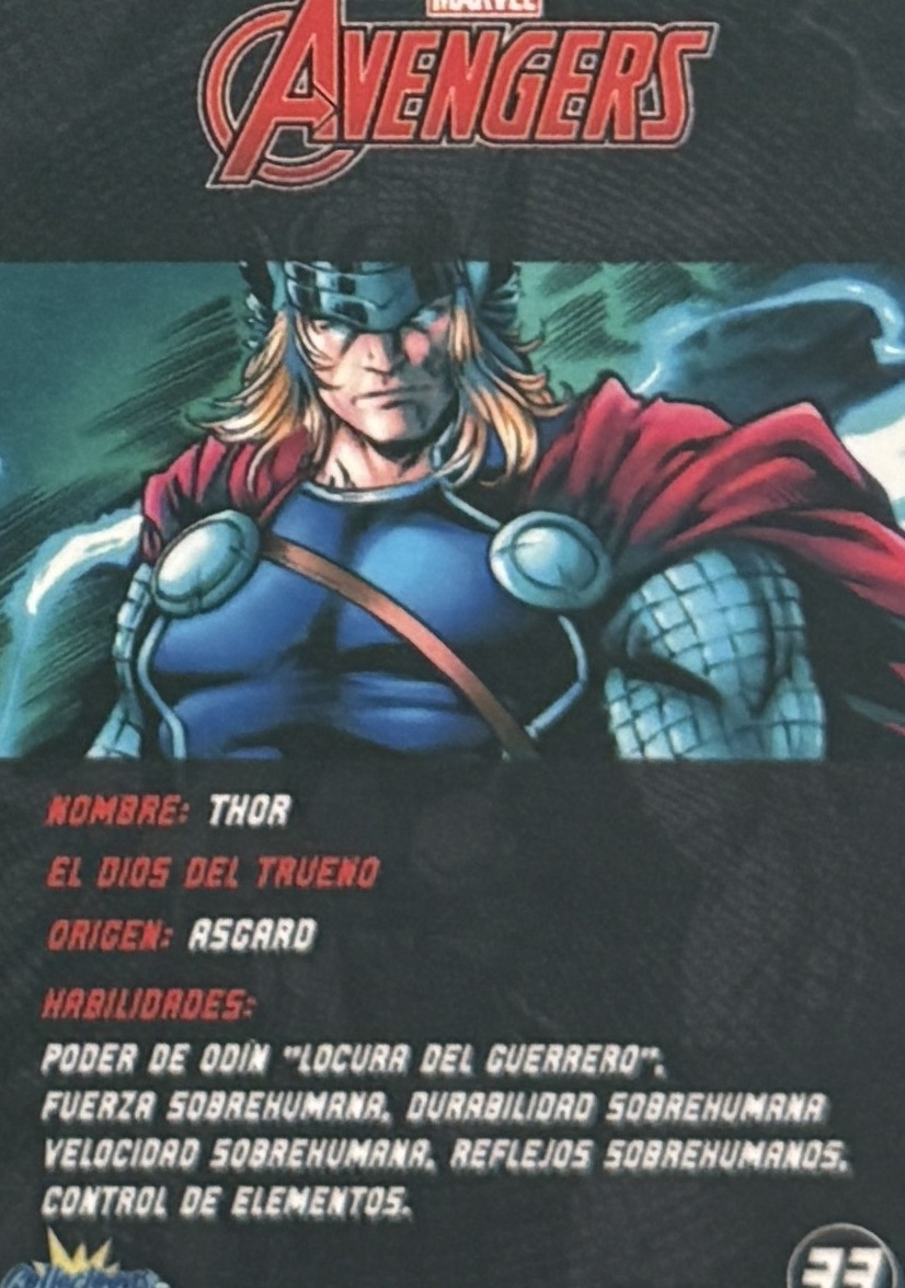 Thor back artwork