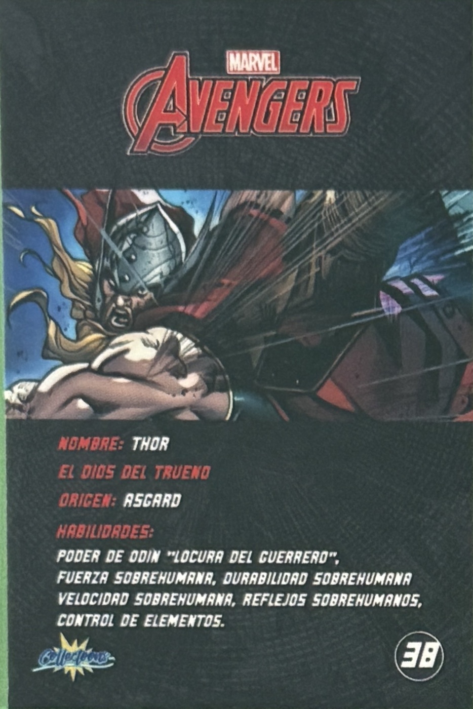 Thor back card image