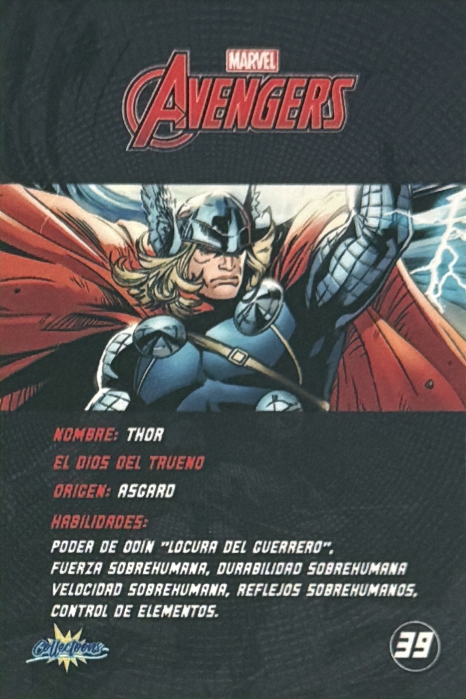 Thor back card image