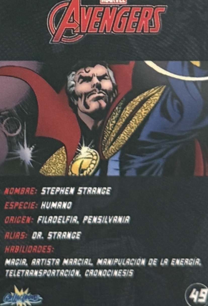 Stephen Strange / Dr. Strange back card image