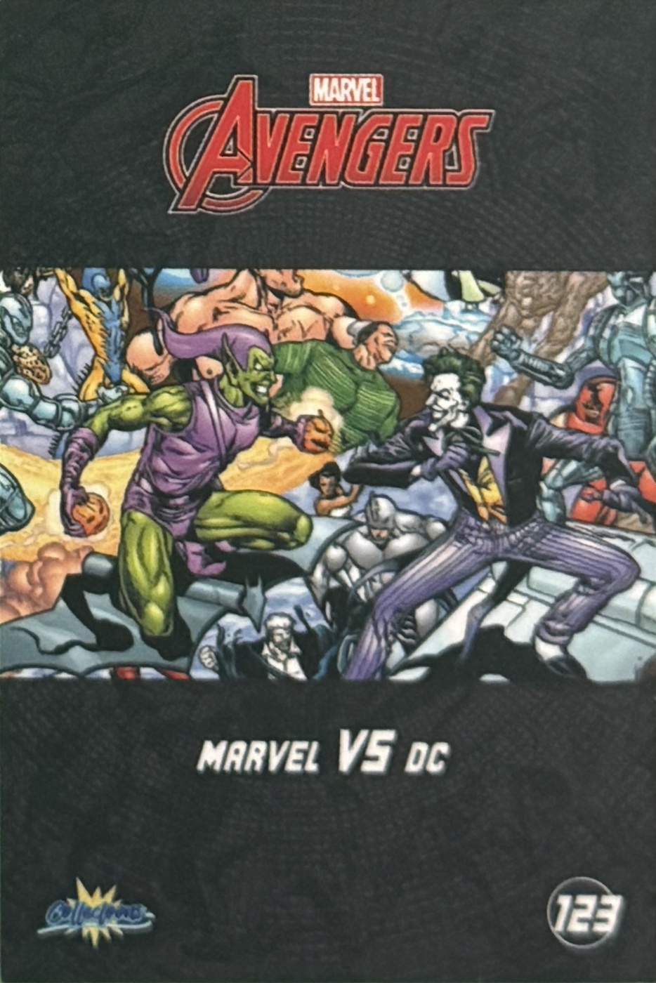 Marvel VS DC back card image