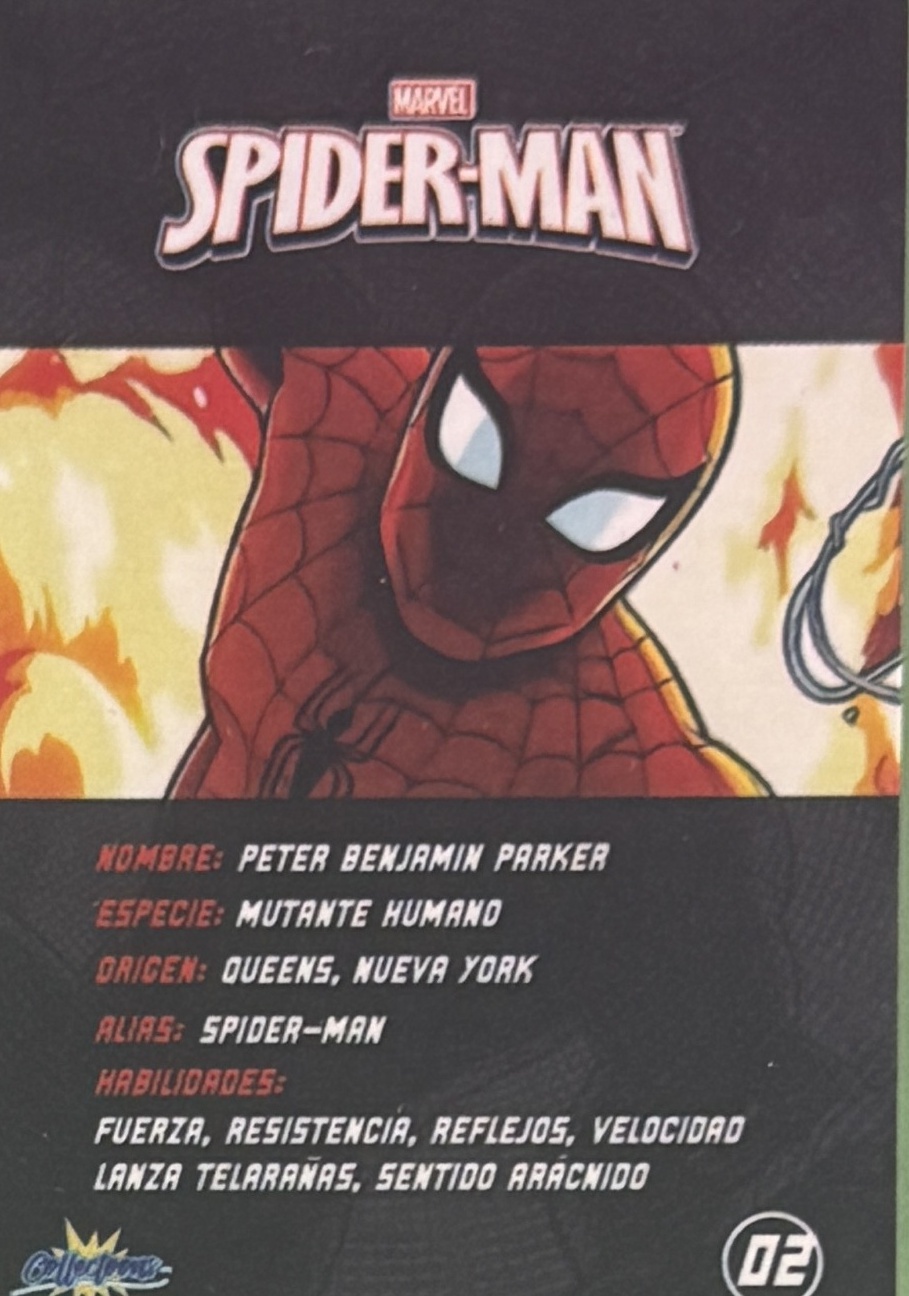 Peter Benjamin Parker / Spider-Man back artwork