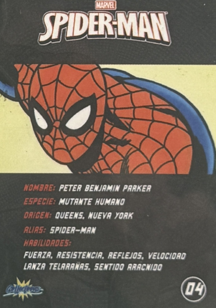 Peter Benjamin Parker / Spider-Man back artwork
