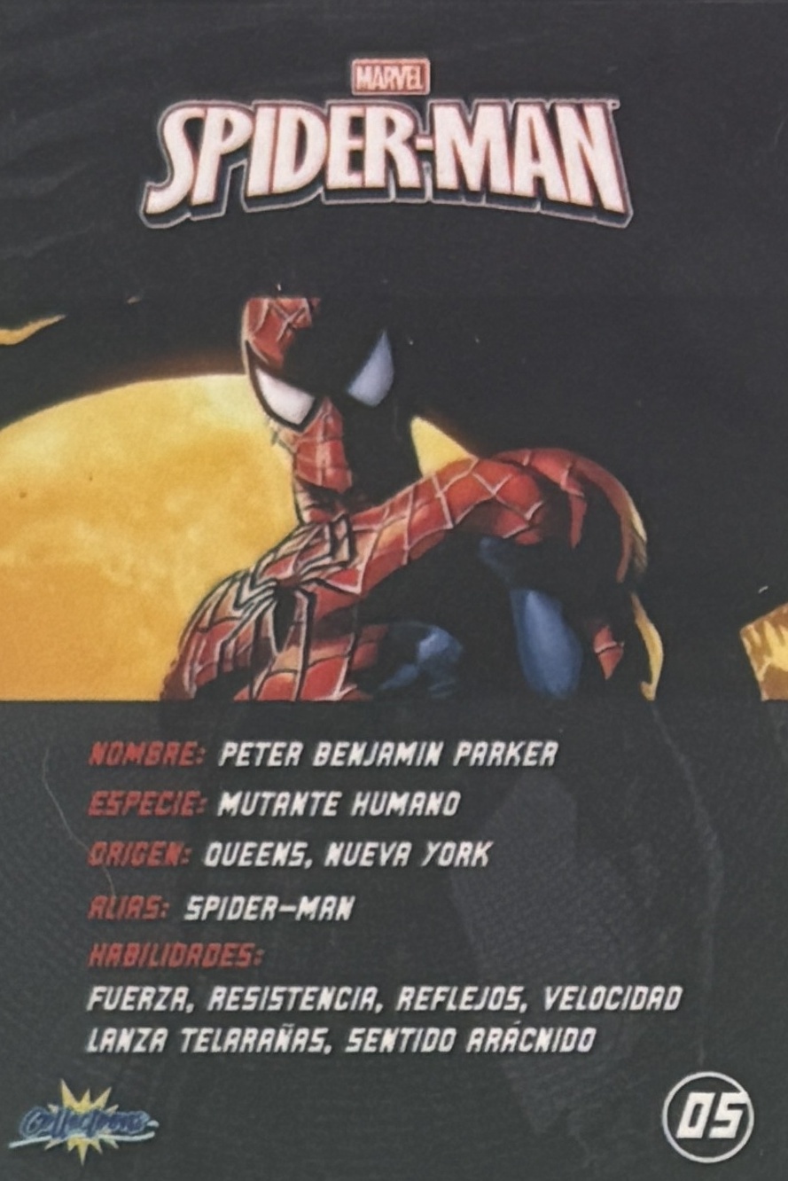 Peter Benjamin Parker / Spider-Man back artwork