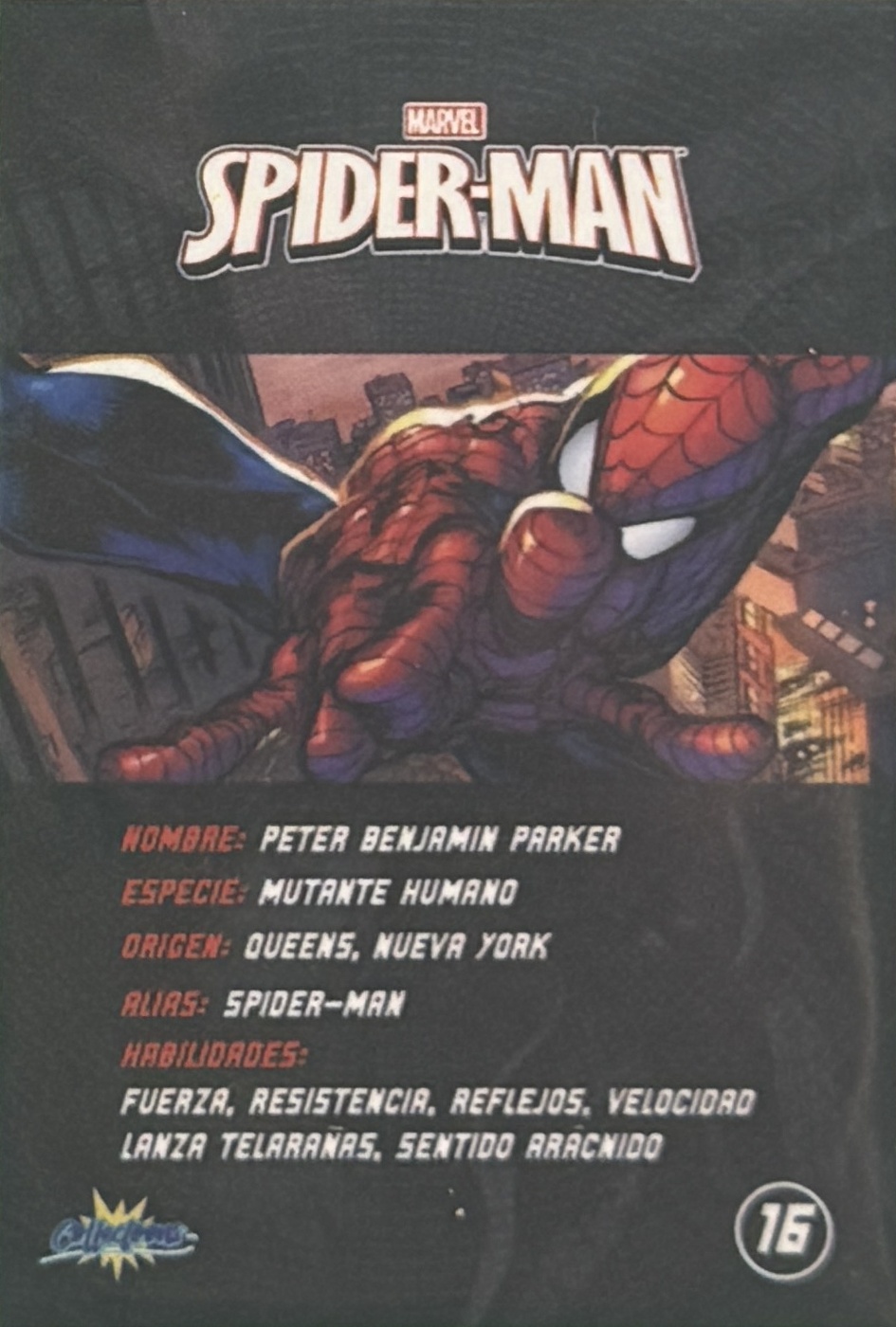 Peter Benjamin Parker / Spider-Man back artwork