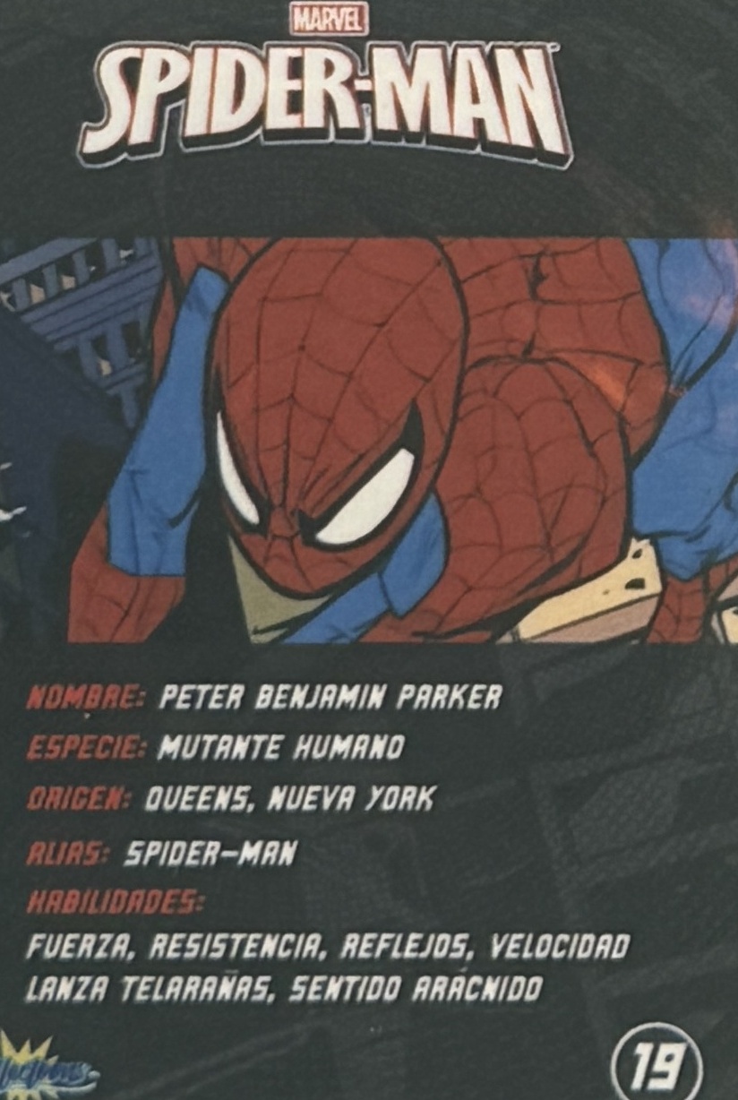 Peter Benjamin Parker / Spider-Man back artwork