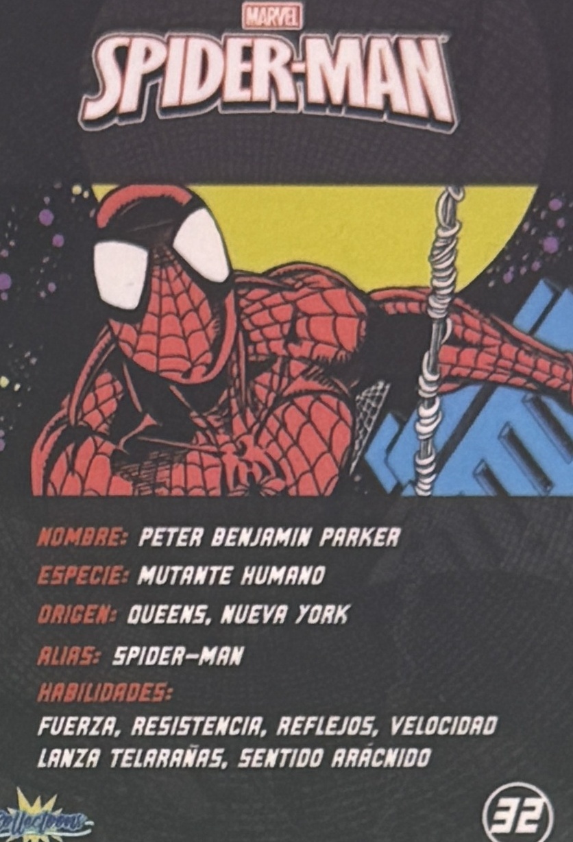 Peter Benjamin Parker / Spider-Man back artwork