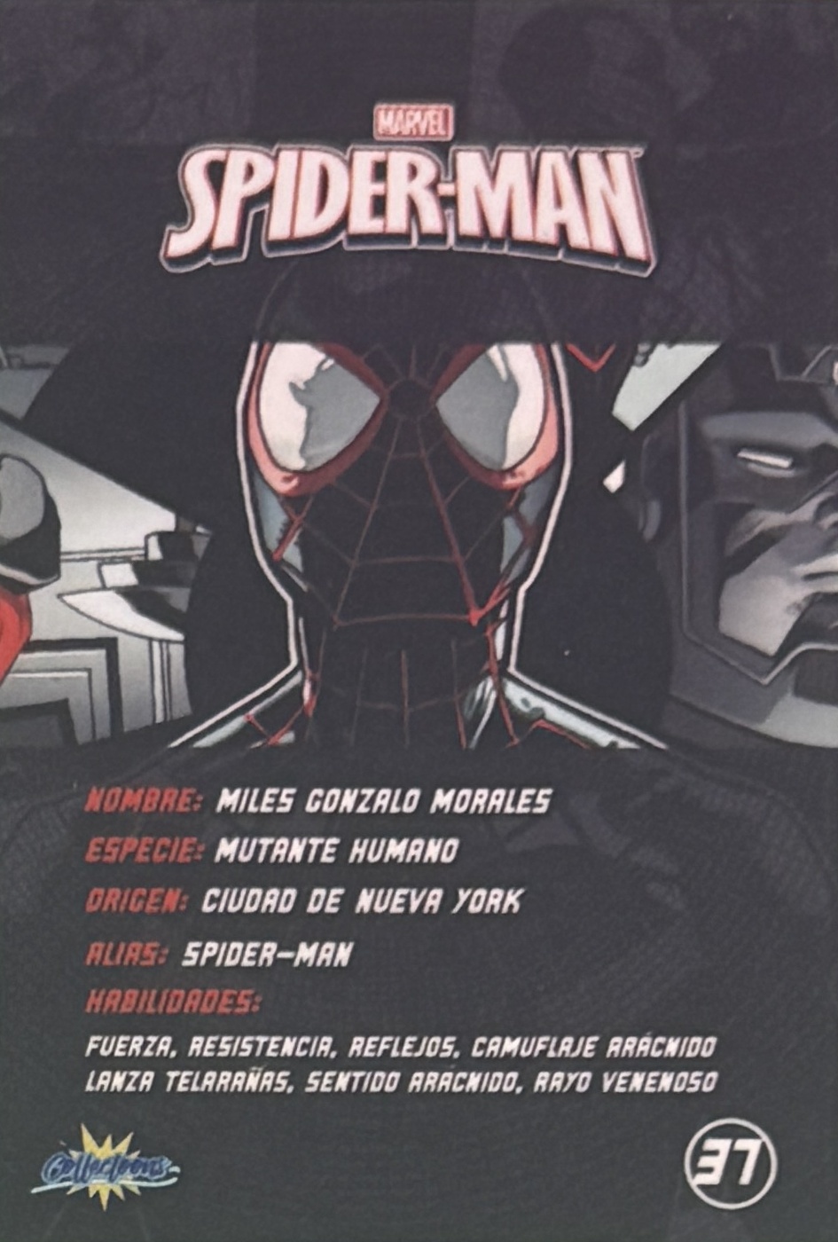 Miles Gonzalo Morales / Spider-Man back card image