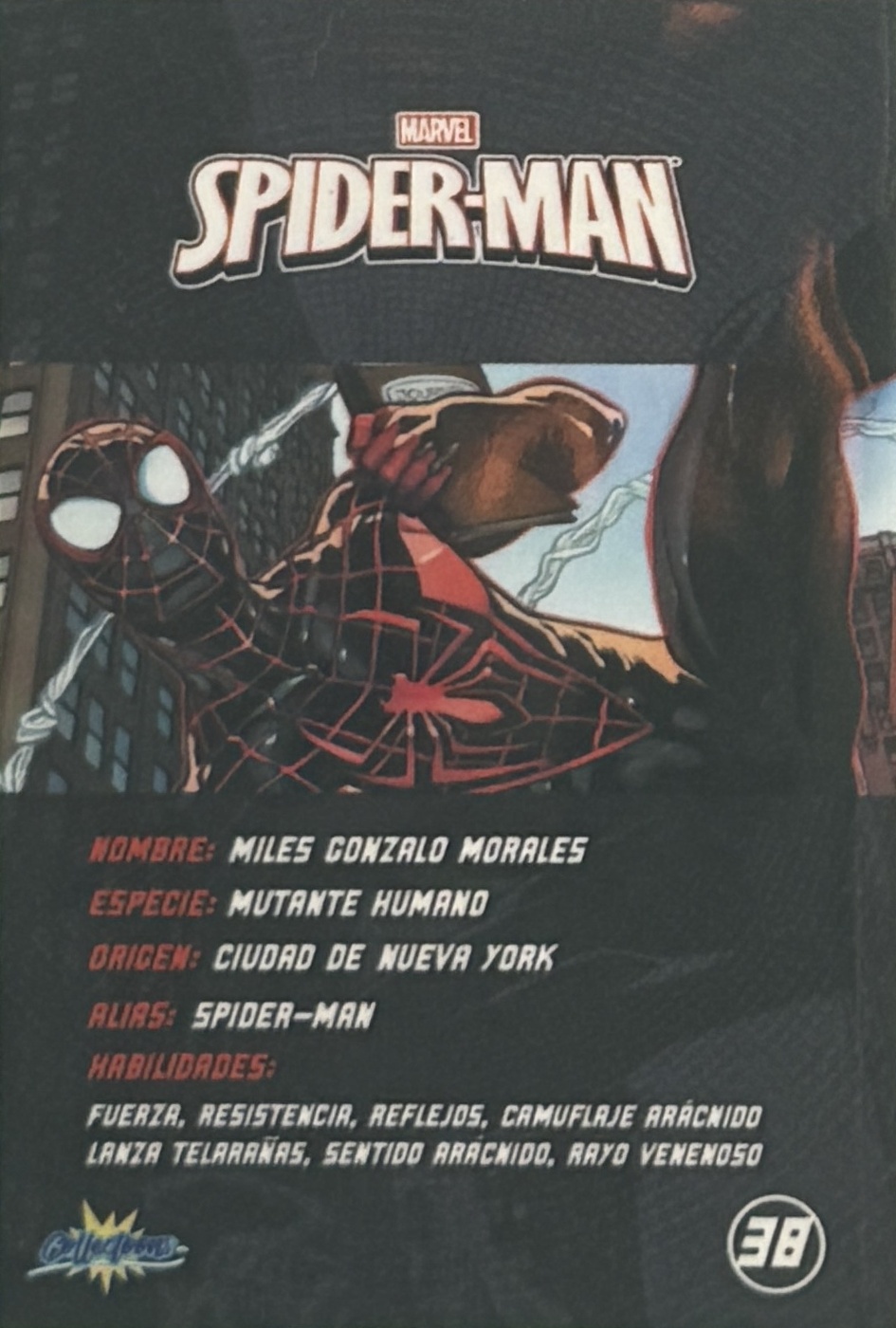 Miles Gonzalo Morales / Spider-Man back card image